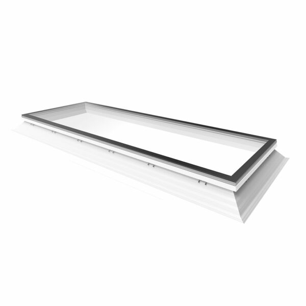 Skylux platdakvenster iWindow2 voorgemonteerd - vaste uitvoering helder met pvc-opstand 16/20 EP 1000 x 3000 mm